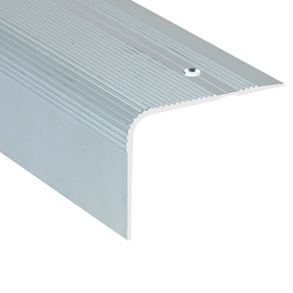 Nez De Marche Maxi Strié Percé Alu Incolore 60 X 44 Mm Longueur 3 Mètres Romus 15553 4 Nez De Marche Maxi Strié Percé Alu Incolore 60 X 44 Mm Longueur 3 Mètres Romus 15553 – Image 2