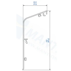 Bandeau Pour Volet Coulissant Mantion Win-Slide - Alu Brut - 2 M