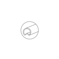 Tige Rainurée Creuse Pour Espagnolettes Tubrain 1570 Mm Torbel 07TR164