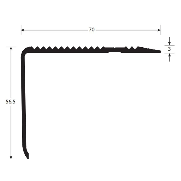 Nez De Marches Méga Strié Romus 56,5 X 70 Mm Alu Incolore 3 Mètres 4 Nez De Marches Méga Strié Romus 56,5 X 70 Mm Alu Incolore 3 Mètres – Image 2