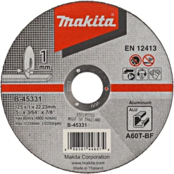 Disque à Tronçonner Aluminium A60T Makita 125 X 22.23 X 1 Mm