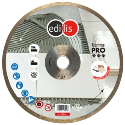 Disque Diamant à Jante Continue Pour Carreleur Ø 250 Mm