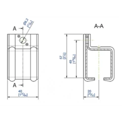 Support Enveloppant Fixation Murale Pour Rail 3530 : Mantion 3631