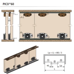 Ensemble Porte Coulissante De Placard Mantion Pico 60 - 3 Mètres 8 Ensemble Porte Coulissante De Placard Mantion Pico 60 - 3 Mètres -Célèbre Outillage Magasin p256283 pic2