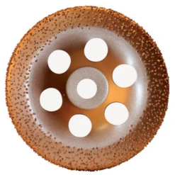 Plateau Diamant Bombé Multi-matériaux - Ø125 Mm - Alésage 22,23mm - Grain 36 - Carbure Tungstène