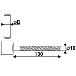 Gond Polygond à Sceller Torbel Inox 316L Et Axe En Laiton Diamètre 14 Mm -Célèbre Outillage Magasin poly