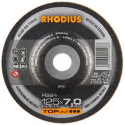 Disque à Meuler Métaux RS24 Rhodius 125 X 7.0 X 22.23 Mm 200357