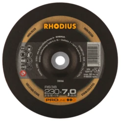 Disque à Meuler Acier Et Inox RS38 Rhodius 230 X 7.0 X 22.23 Mm