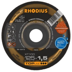 Disque à Tronçonner Inox XT100 Rhodius 125 X 1.5 X 22.23 Mm 210223