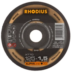 Disque à Tronçonner Acier Inox XT70 Rhodius 125 X 1.5 X 22.23 Mm 207439