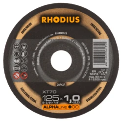Disque à Tronçonner Acier Inox XT70 Rhodius 125 X 1.0 X 22.23 Mm 207437