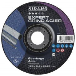 Disque à ébarber Acier 125 Mm épaisseur 6.4 Mm Sidamo 10222006