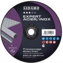 Disque à Tronçonner Expert Inox Acier Diamètre 230 Mm Sidamo 10111027