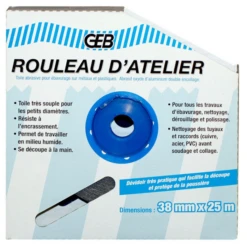 Rouleau D'atelier Waterproof - GEB - 38 Mm X 25 Mètres - Grain 120