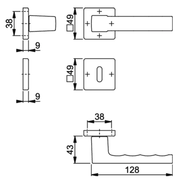 Ensemble Sur Rosace Clé En L Toulon Hoppe Alu Finition Noir Mat 11637614 5 Ensemble Sur Rosace Clé En L Toulon Hoppe Alu Finition Noir Mat 11637614 – Image 3