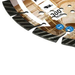 Disque Diamant Mixte Haut De Gamme Ø 300 Mm -Célèbre Outillage Magasin segments creneles