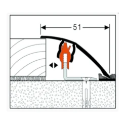 Seuil De Porte Dénivelé Romus FCS-718 Aluminium Titane 0.90 Mètres -Célèbre Outillage Magasin seuil4