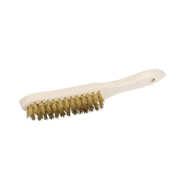 Brosse à Main En Fil Laiton Pour Surface Métallique - Manche En Bois 3 Brosse à Main En Fil Laiton Pour Surface Métallique - Manche En Bois