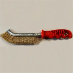 Brosse Convexe Métallique Spid Originale 245 Mm Acier Laitonné Rouge